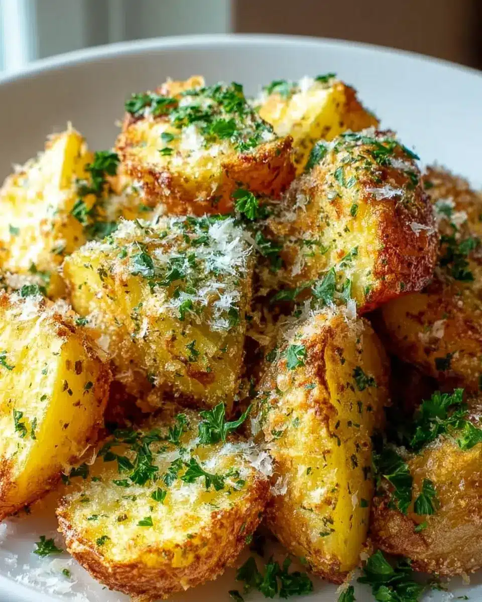 Krosse Air Fryer Knoblauch Parmesan Kartoffeln Rezept 4 Air Fryer Baked Garlic Parmesan Potatoes