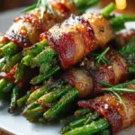Beef Bacon Wrapped Green Bean Bundles