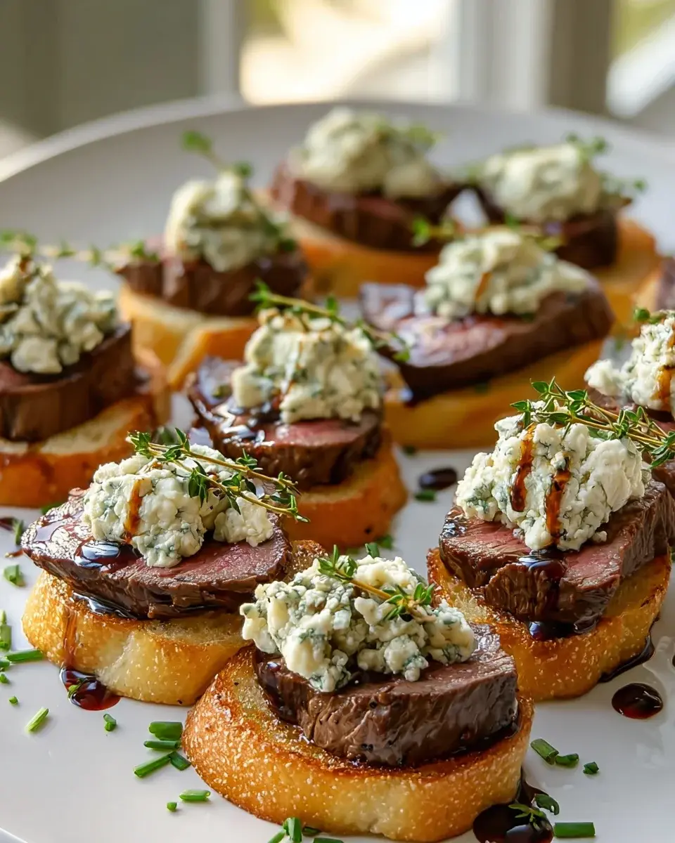 Beef Tenderloin Gorgonzola Crostini – Köstlicher Genuss! 4 Beef Tenderloin Gorgonzola Crostini