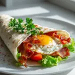 Breakfast BLT Wrap mit Spiegelei