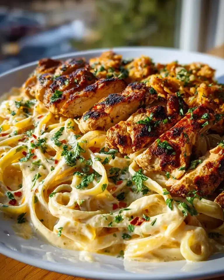 Cremige Cajun-Hühnchen-Spaghetti mit Knoblauch-Mozzarella-Sauce