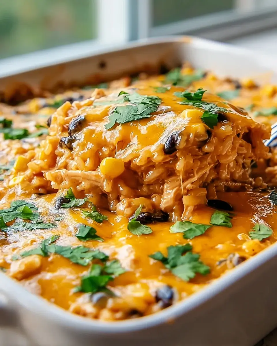 Chicken Enchilada Rice Casserole