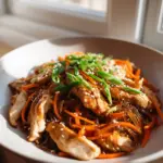 Chicken Teriyaki Glasnudeln mit Karotten