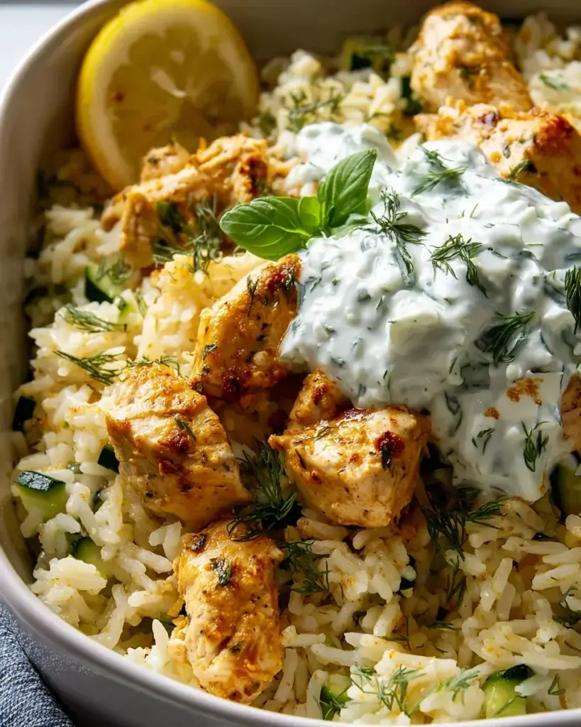 Leckeres Chicken Tzatziki Reis Auflauf Rezept für Genießer!