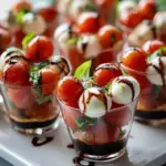 Christmas Mini Caprese Salad Cups