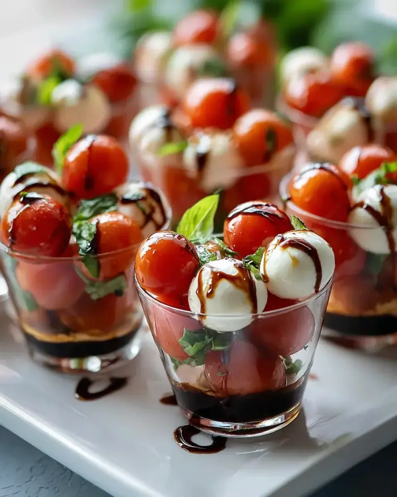 Weihnachts-Mini-Caprese-Salat-Cups: Festlicher Genuss!