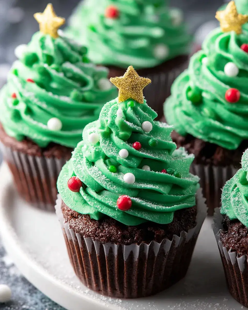 Christmas Tree Cupcakes 2