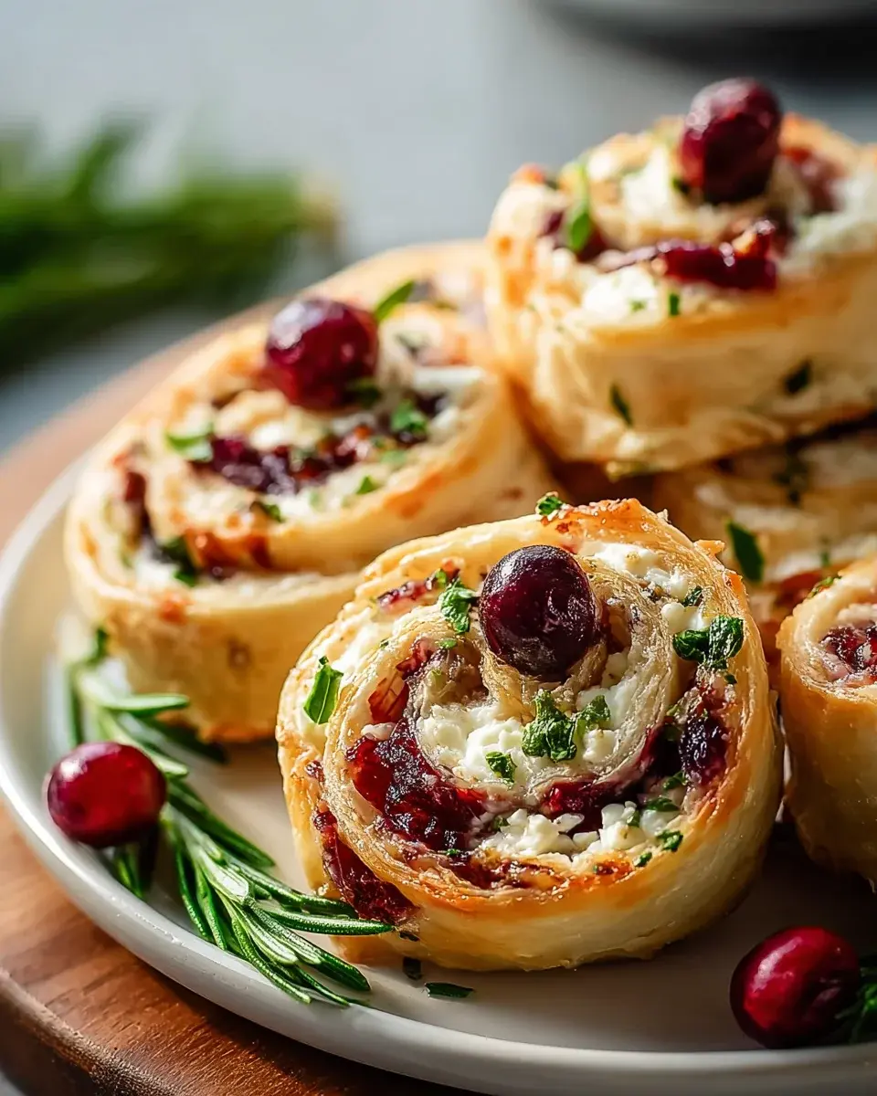 Cranberry Feta Pinwheels