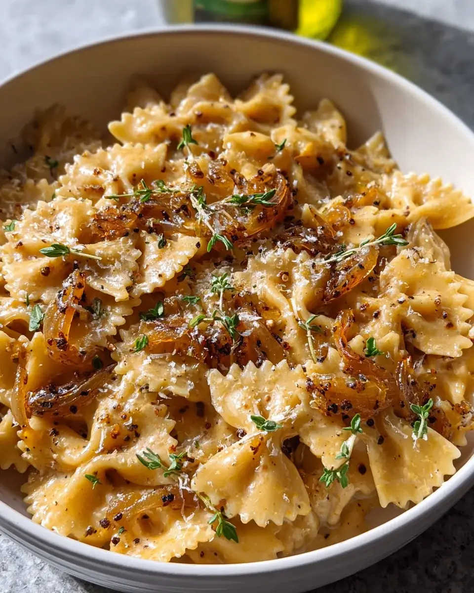 Cremige One Pot Onion Pasta