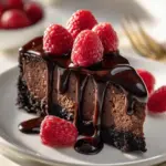 Decadent Dark Chocolate Raspberry Cheesecake