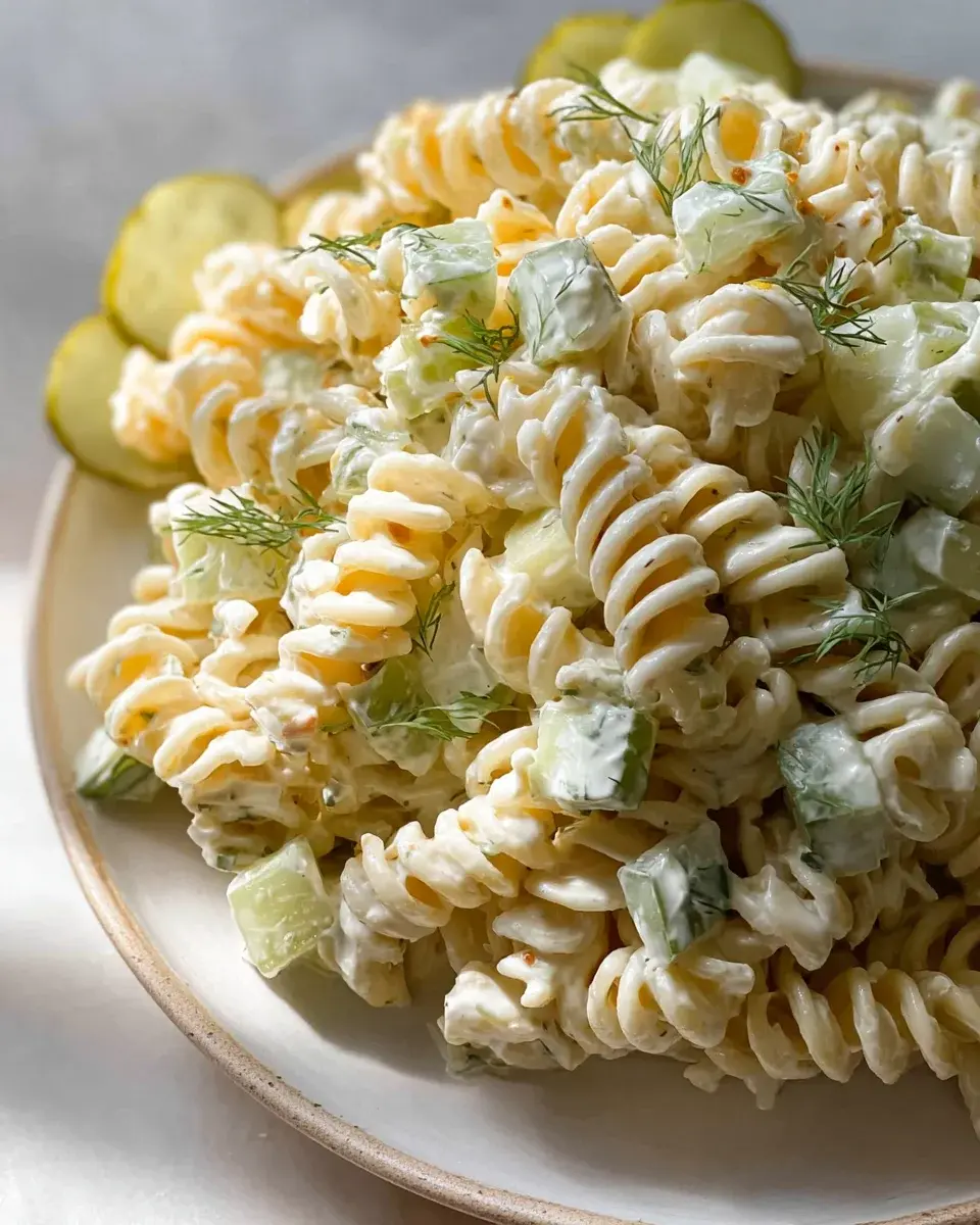 Dill Pickle Pasta Salat