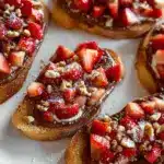 Erdbeer Dessert Bruschetta