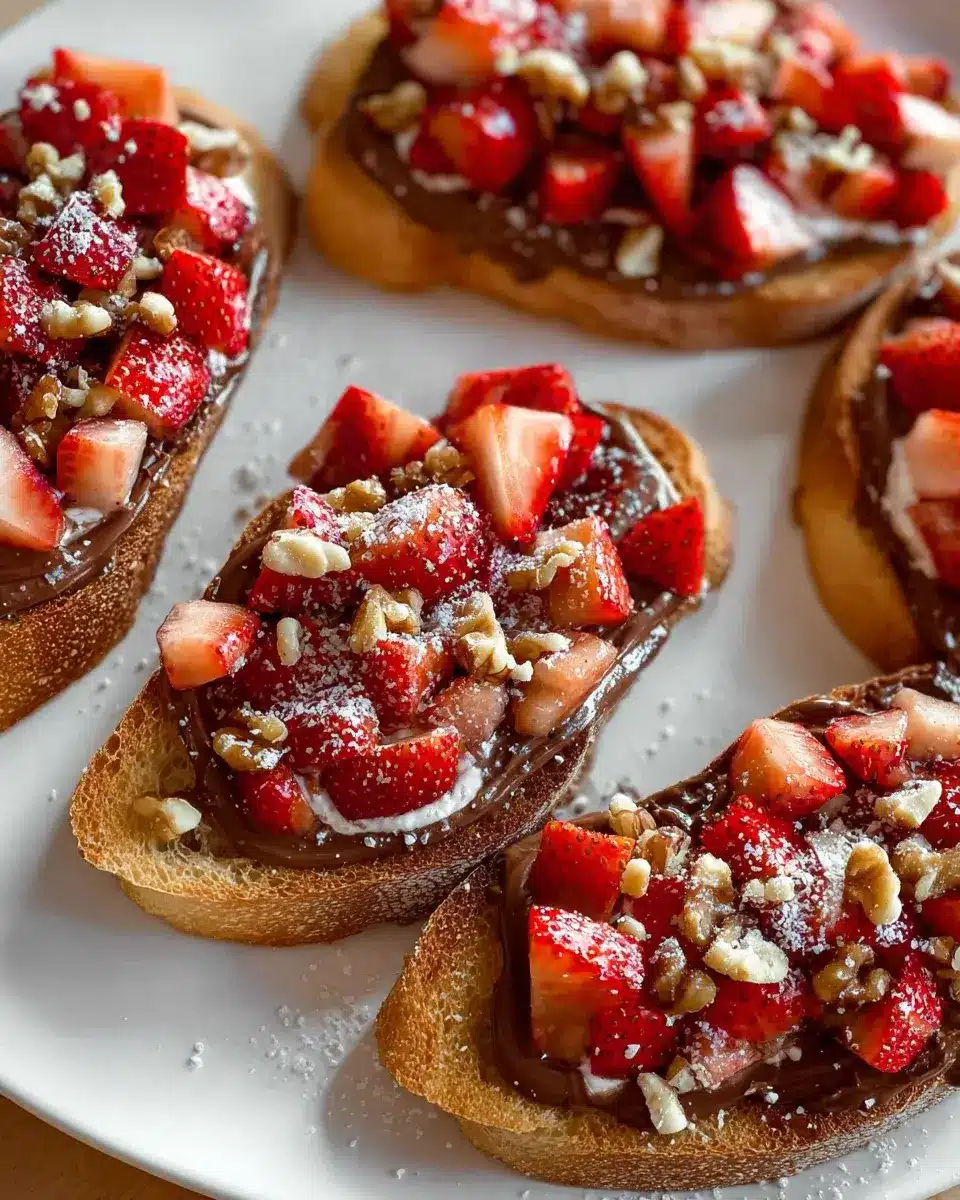 Erdbeer Dessert Bruschetta