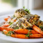Garlic Herb Chicken Carrot Plate