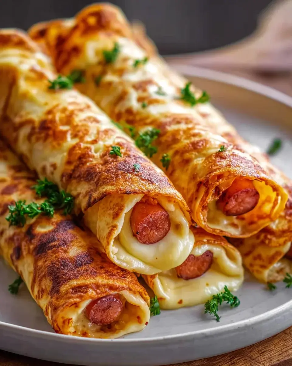Gebackene Hot Dogs in Tortilla Teig – Lecker und einfach! 4 Gebackene Hot Dogs in Tortilla Teig