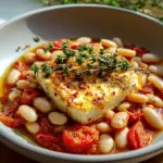 Gebackener Feta mit Riesenbohnen