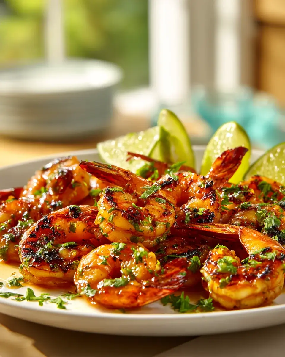 Gegrillte Garnelen mit Chili Limetten Marinade