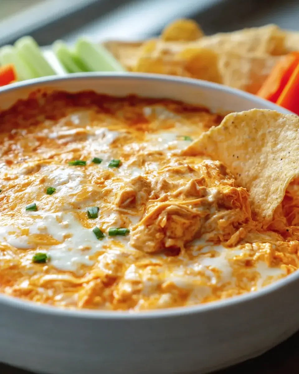 Healthy Crock Pot Buffalo Chicken Dip