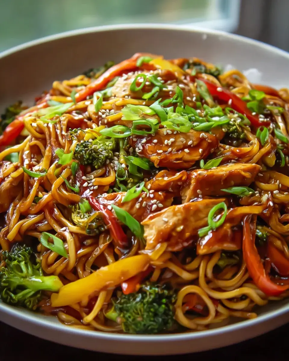 Hähnchen Teriyaki Nudeln