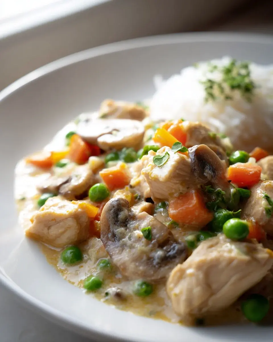 Klassisches Huehnerfrikassee: Cremig, zart & einfach lecker! 4 Hühnerfrikassee