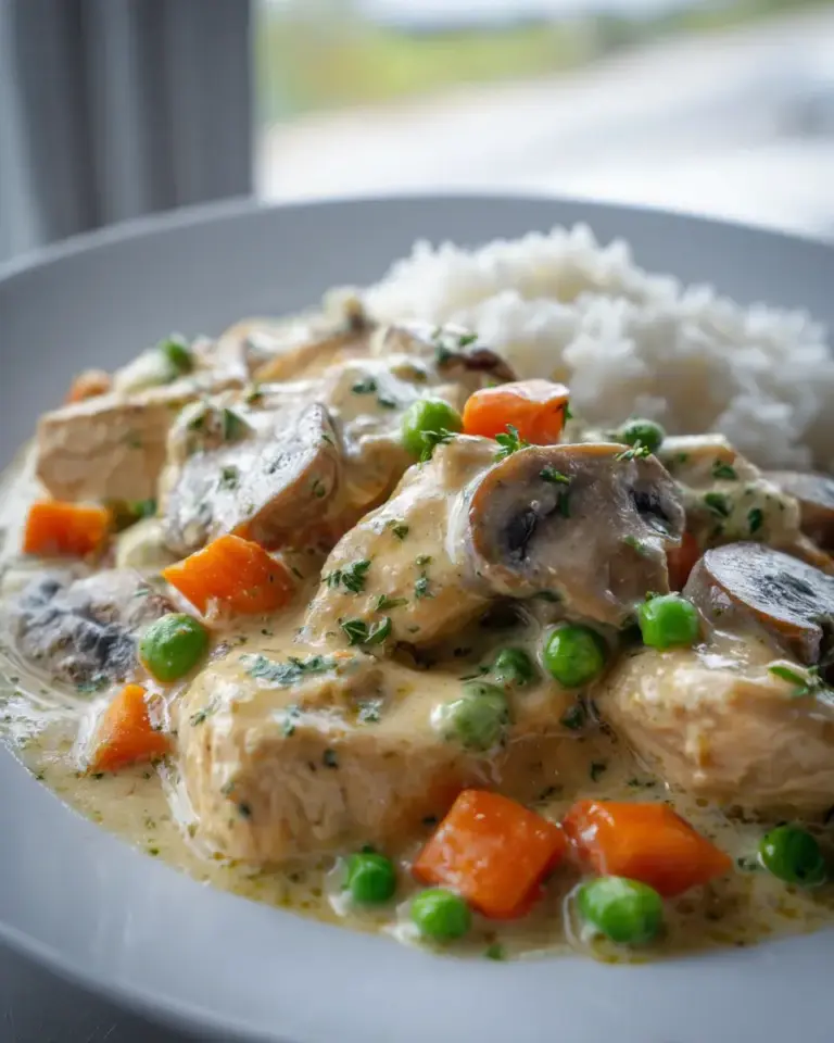 Klassisches Huehnerfrikassee: Cremig, zart & einfach lecker!