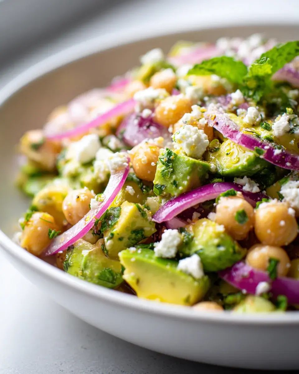 Kichererbsen Feta Avocado Salat