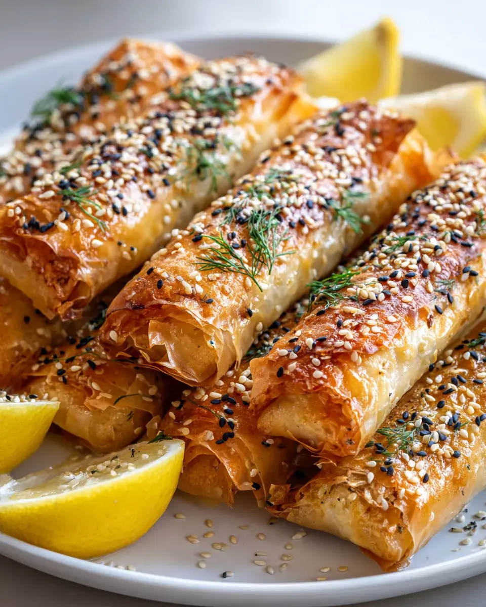 Knusprige Ofen Feta Rollchen