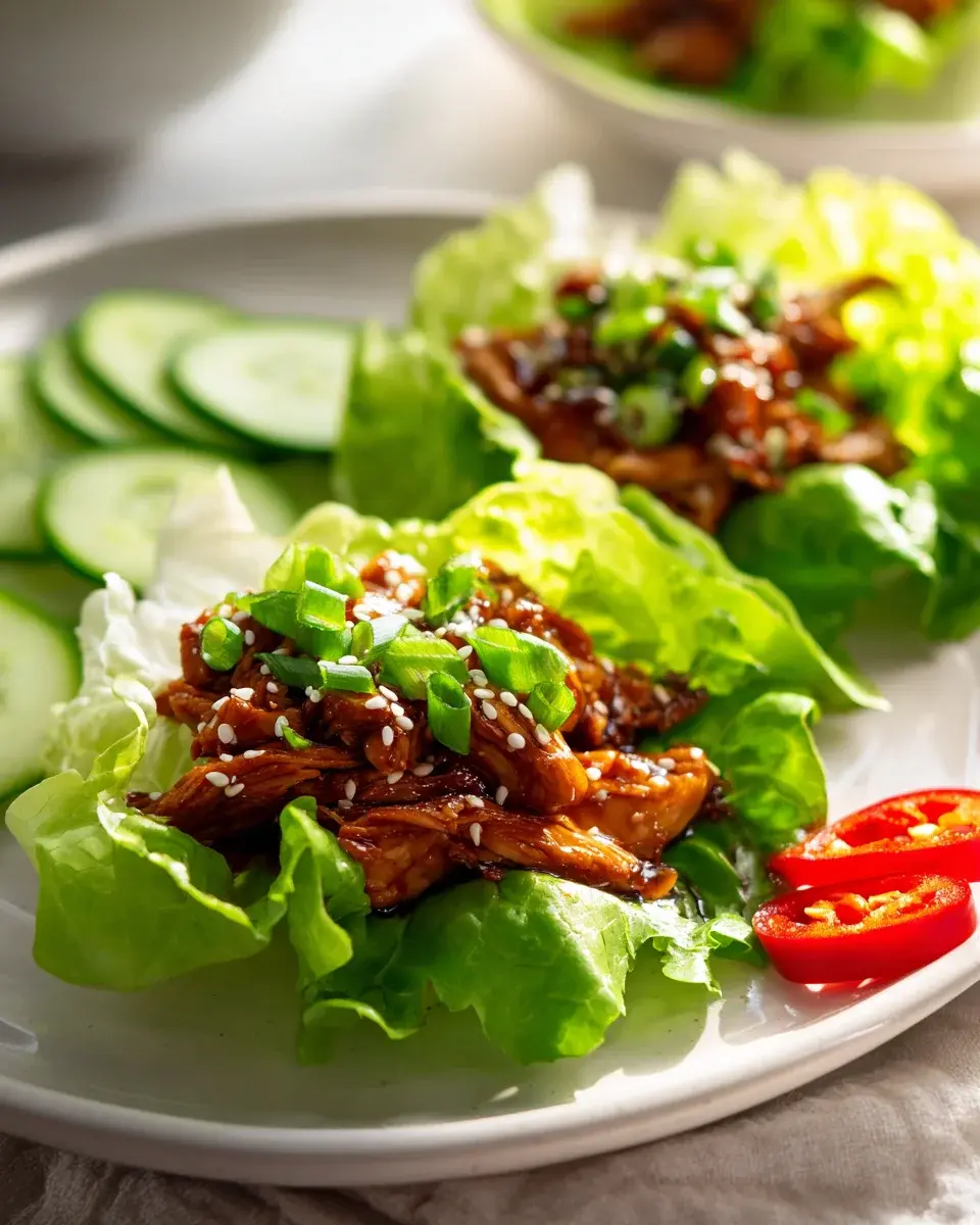 Korean Bbq Chicken Lettuce Wraps