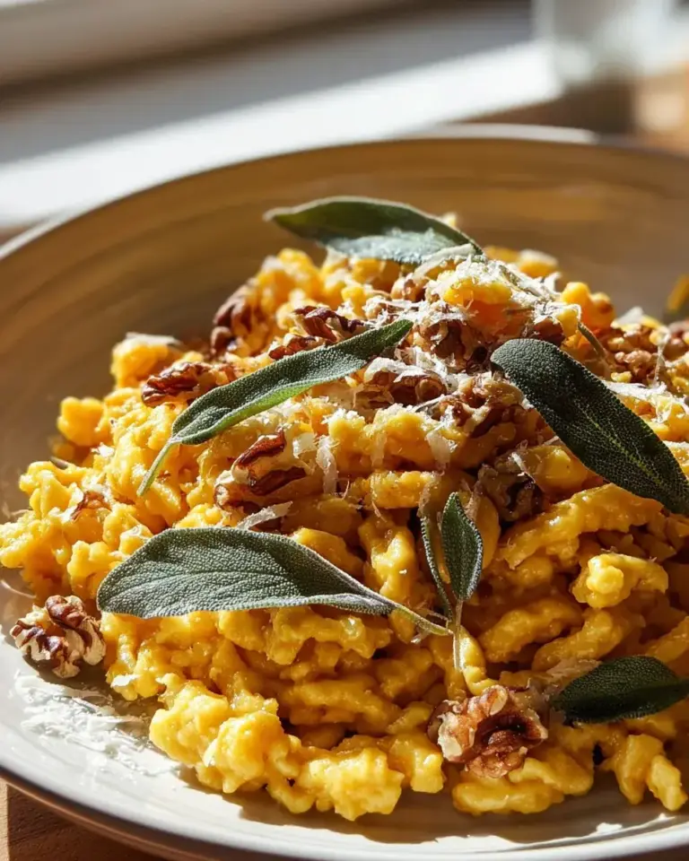 Kürbis Spätzle mit Walnuss und Salbei – Herbstgenuss pur!