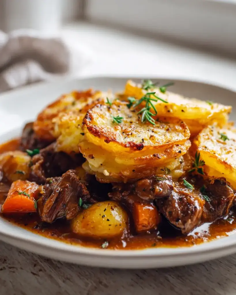 Traditioneller Lancashire Hotpot: Herzhaftes Beef & Gemüse