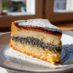 Mohnkuchen mit Pudding