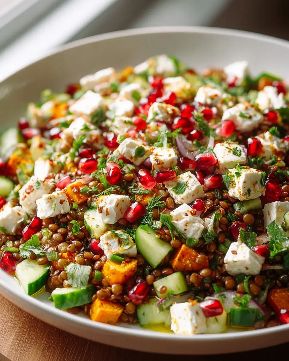 Orientalischer Linsensalat Feta