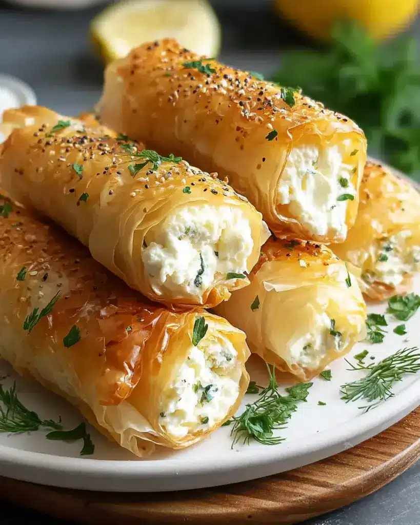Knusprige Ofen-Feta-Rollen: Lecker & einfach genießen!