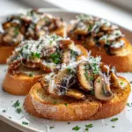 Pilz Knoblauch Crostini Mit Parmesan