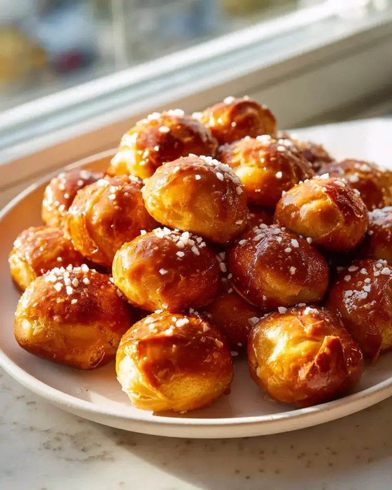 Leckere Pretzel Bites mit Honig Senf aus dem Airfryer