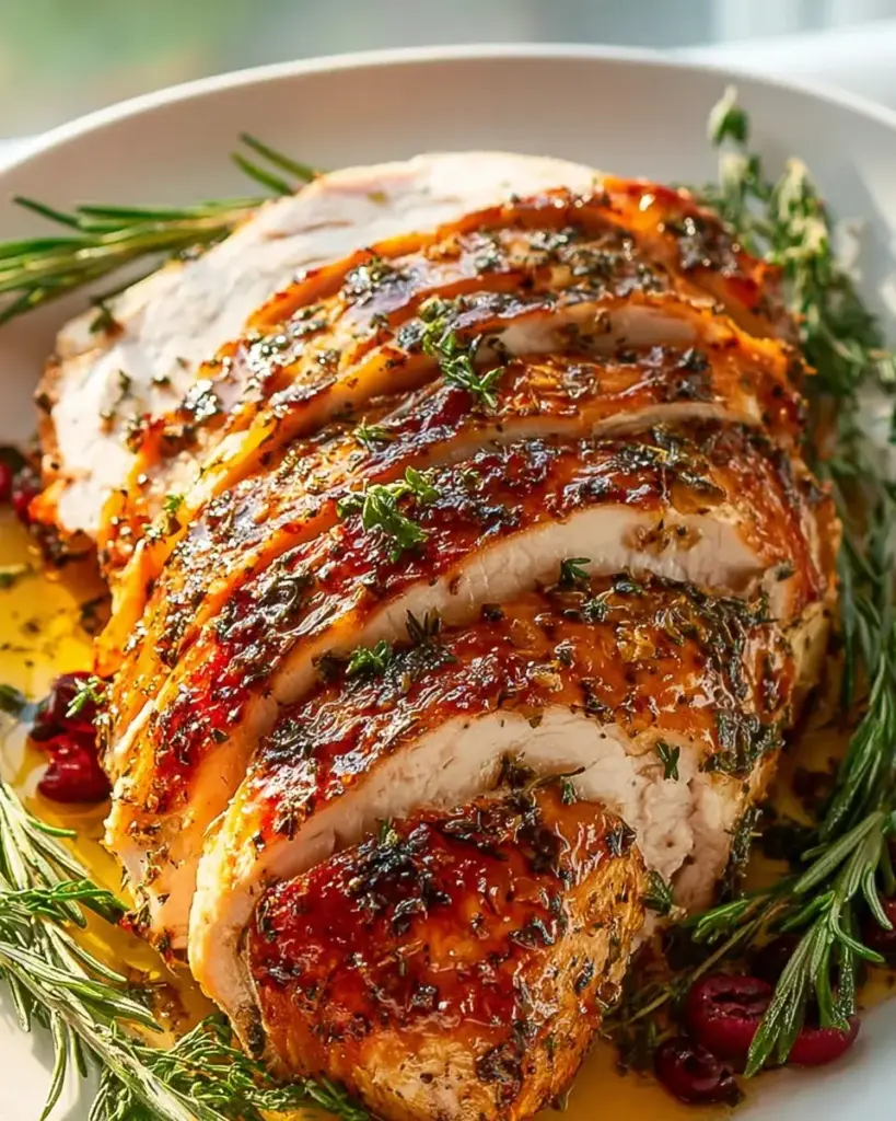 Geröstete Putenbrust mit Knoblauch-Kräuter-Butter Rezept