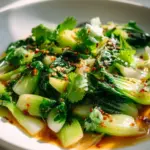 Quick Bok Choy With Gin Extractger Chili Sauce