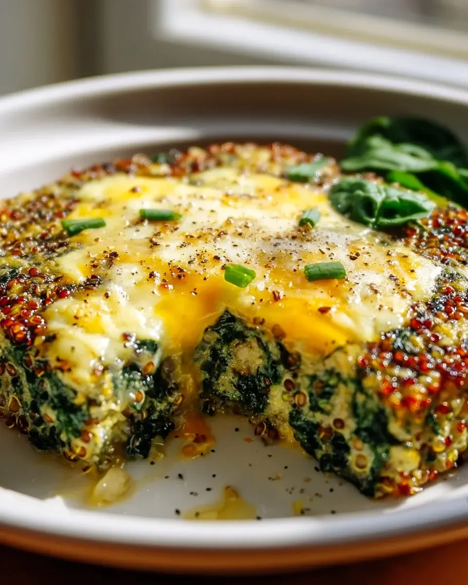 Quinoa Linsen Spinat Auflauf