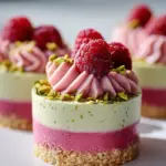 Raspberry Pistachio Mousse Cakes
