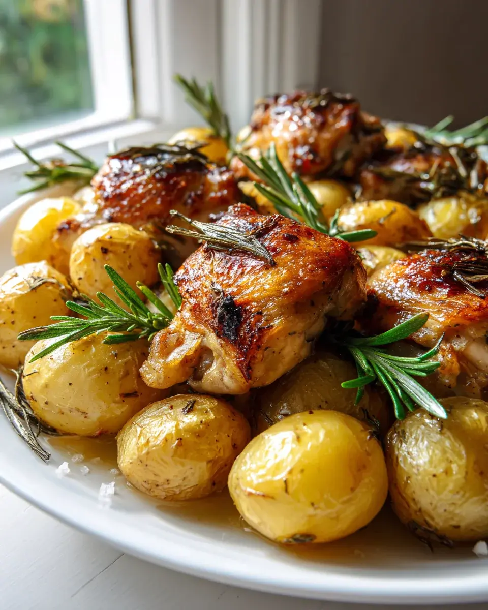 Rosmarinkartoffeln Hyhnchenkeulen