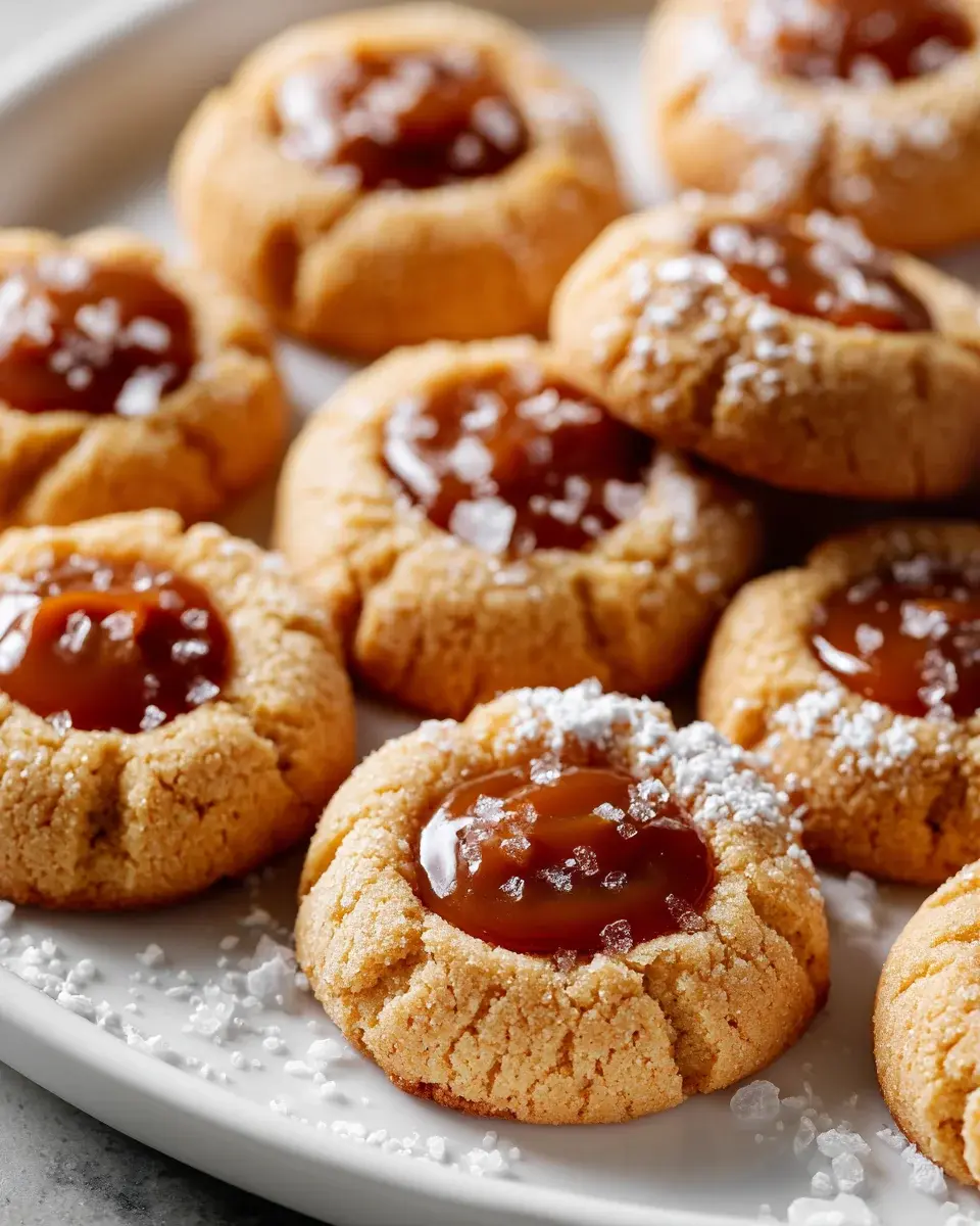 Salted Caramel Thumbprint Cookies