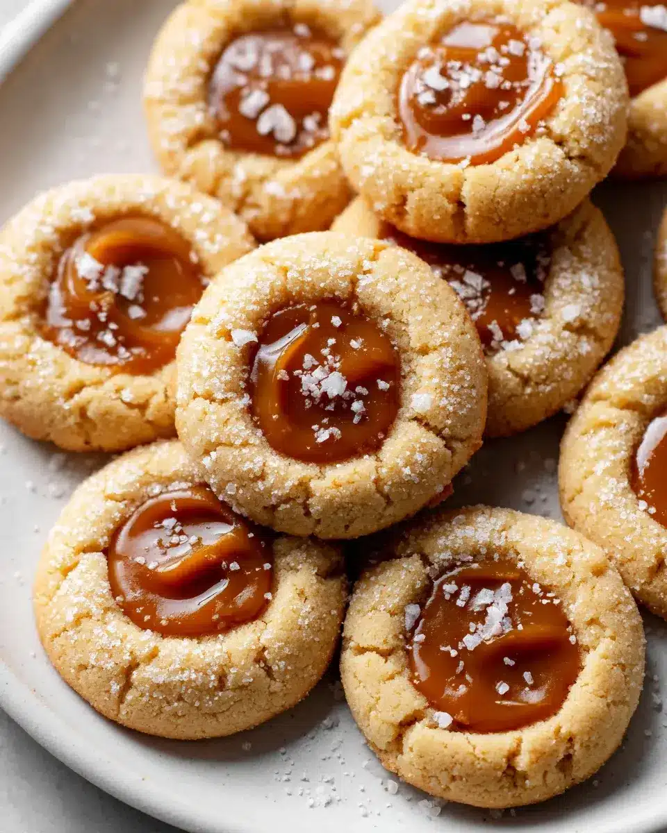 Salted Caramel Thumbprint Cookies