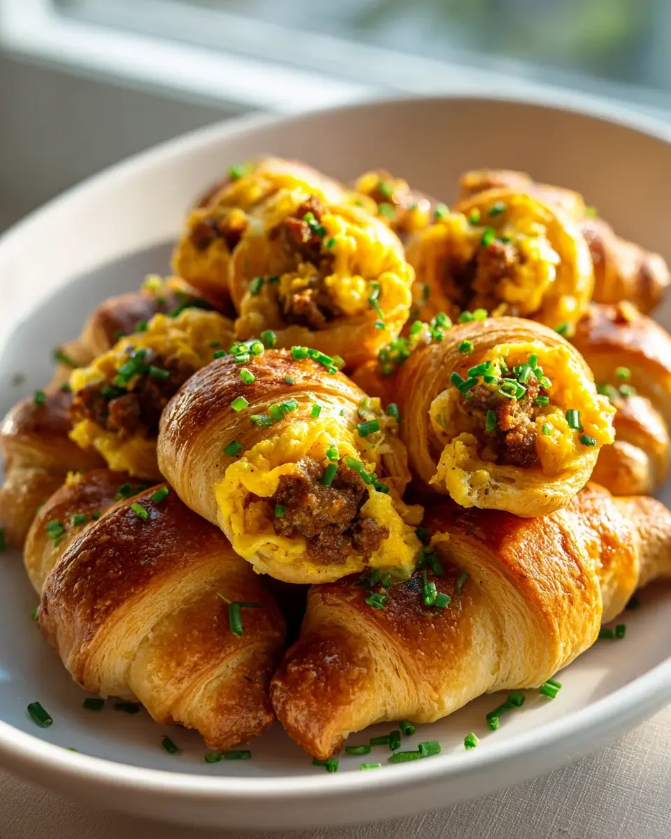 Sausage Egg Breakfast Crescent Roll Ups