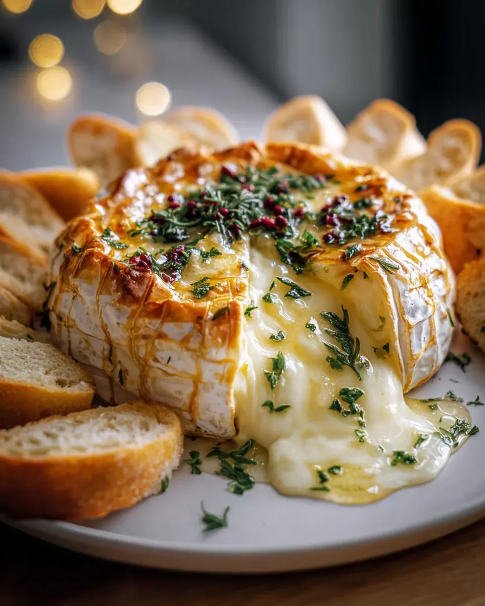 Herzhafter Gebackener Brie mit Knoblauch und Kräutern Rezept 4 Savory Baked Brie Garlic Herbs