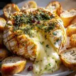 Savory Baked Brie Garlic Herbs