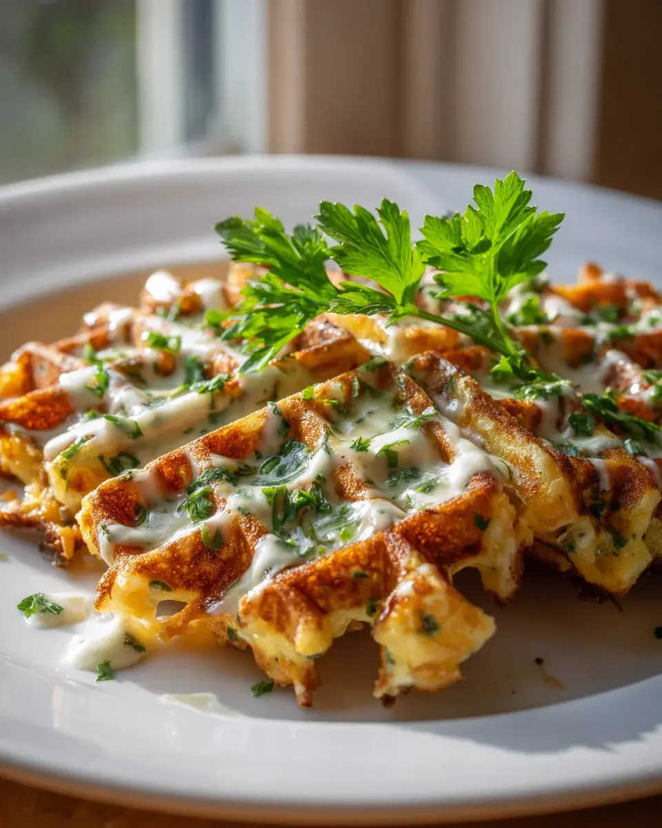 Herzhafte Cheddar-Kräuter-Waffeln: Unwiderstehlich lecker! 4 Savory Cheddar Herb Waffles
