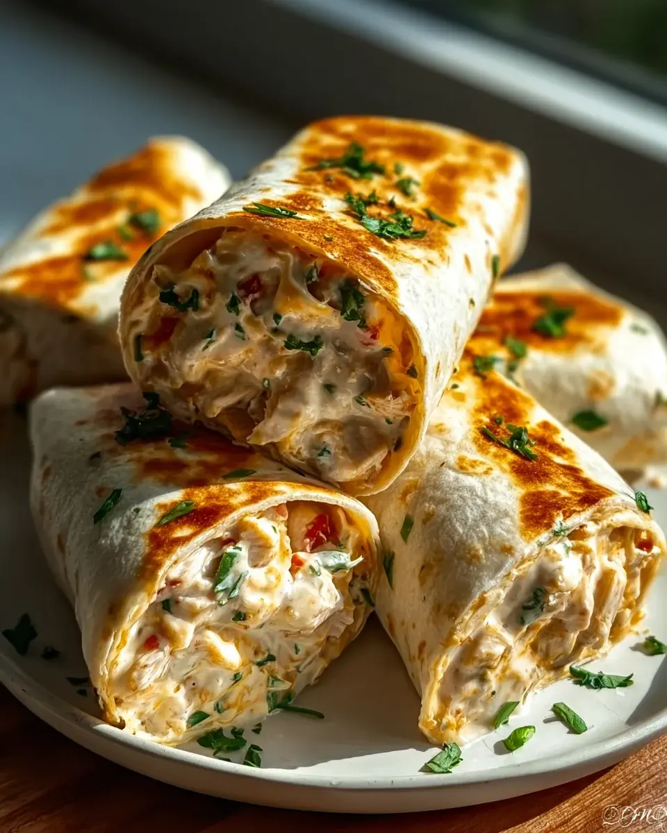 Schnelle Käse Knoblauch Hähnchen Wraps – Lecker und Fix! 4 Schnelle Käse Knoblauch Hähnchen Wraps