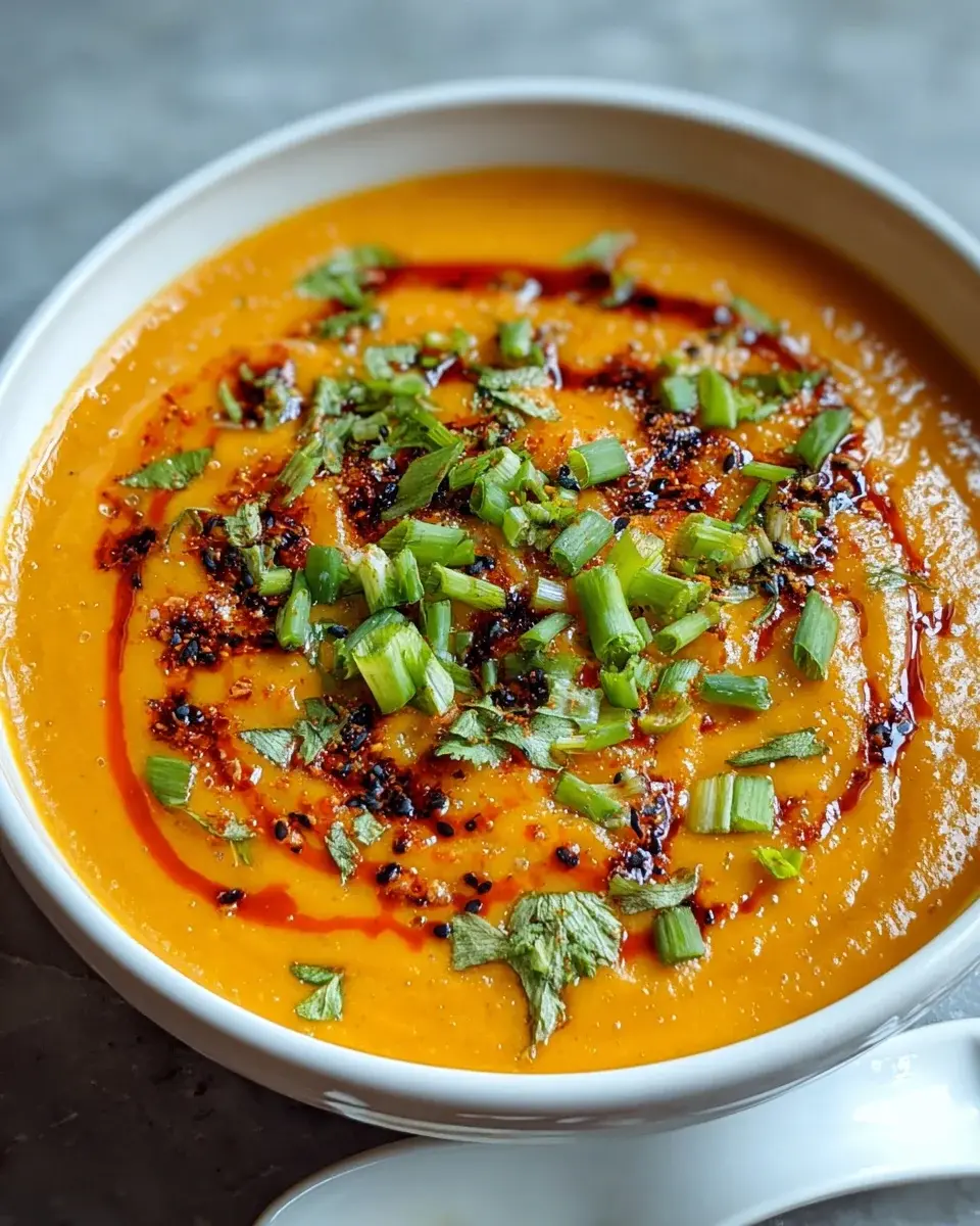 Spicy Miso Carrot Soup