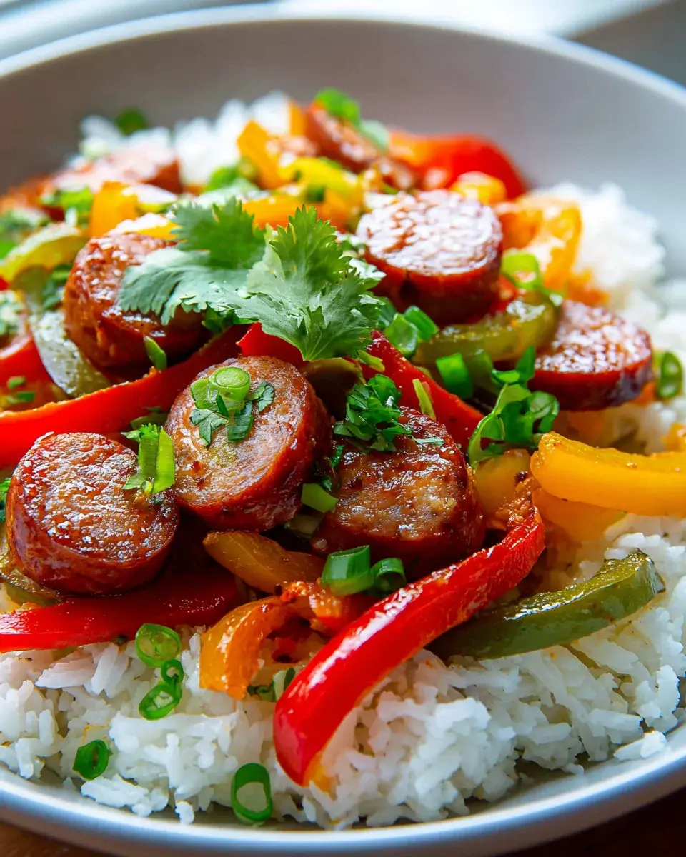 Spicy Sausage And Rice Bowls