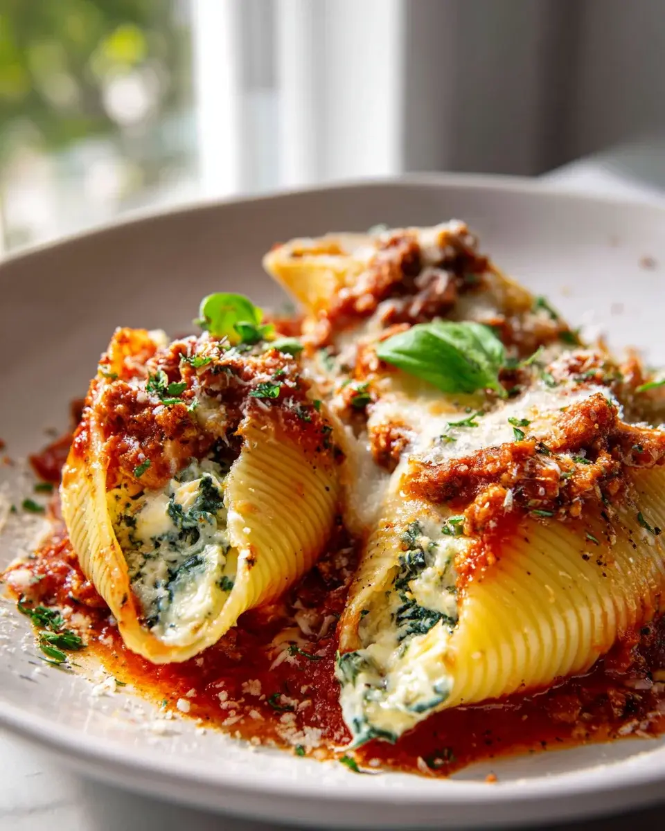 Herzhafter Lasagne-Auflauf: Gefüllte Pasta einfach backen 4 Stuffed Shell Lasagna Bake